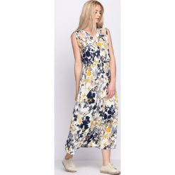 Sukienki: Kremowo-Żółta Sukienka Fashion Source