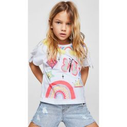Mango Kids - Top dziecięcy Candypun 110-164 cm. Szare topy damskie marki Mango Kids, l, z nadrukiem, z bawełny, z okrągłym kołnierzem. Za 49,90 zł.
