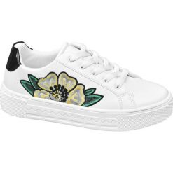 Sneakersy damskie Graceland białe. Białe sneakersy damskie marki Graceland, z materiału. Za 99,90 zł.