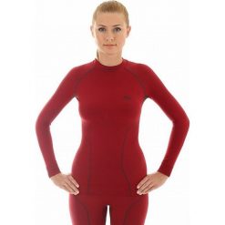 Bluzki sportowe damskie: Brubeck Koszulka damska Thermo burgundowy r. XL (LS10670)