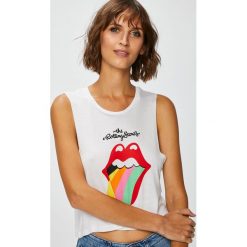 Tally Weijl - Top. Białe bluzki damskie TALLY WEIJL, s, z nadrukiem, z wiskozy, casualowe, z okrągłym kołnierzem, bez rękawów. W wyprzedaży za 34,90 zł.