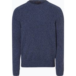 Nils Sundström - Sweter męski, niebieski. Niebieskie swetry męskie marki Nils Sundström, m, bez wzorów, z wełny, bez kołnierzyka, bez kaptura. Za 179,95 zł.
