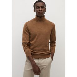 Mango Man - Sweter Willy T. Czarne swetry męskie Mango Man, s, bez wzorów, z wełny, z golfem, bez kaptura. Za 199,99 zł.