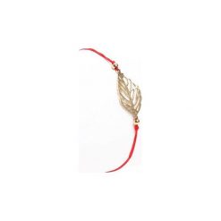 Bransoletki damskie: Czerwono-Złota Bransoletka Golden Leaf