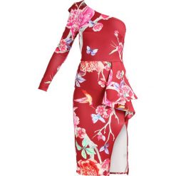 Sukienki hiszpanki: True Violet Sukienka z dżerseju red bird floral