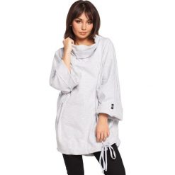 NIA Bluza oversize z kominem - popielata. Szare bluzy damskie BE, s, bez wzorów, bez rękawów, bez kaptura. Za 169,00 zł.