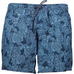 Szorty kąpielowe "Tropic" w kolorze niebieskim. Niebieskie kąpielówki męskie marki Brunotti, z nadrukiem. W wyprzedaży za 73,95 zł.