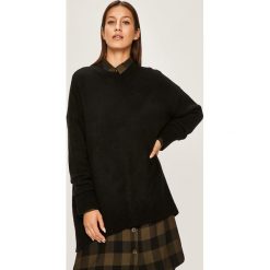 Answear - Sweter. Czarne swetry damskie ANSWEAR, uniwersalny, bez wzorów, z elastanu, bez rękawów, bez kaptura. W wyprzedaży za 69,90 zł.