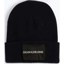 Calvin Klein Jeans - Czapka męska z dodatkiem kaszmiru, pomarańczowy. Pomarańczowe czapki męskie marki Calvin Klein Jeans, bez wzorów, z jeansu. Za 179,95 zł.