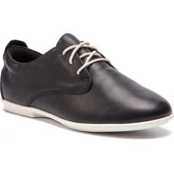 Oxfordy CLARKS - Un Coral Lace 261396954 Black Leather. Czarne półbuty damskie Clarks, na co dzień, bez wzorów, ze skóry, bez obcasa, na obcasie, bez zapięcia. W wyprzedaży za 239,00 zł.