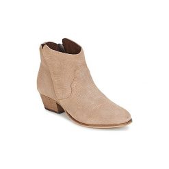 Botki Betty London EMISQUE. Pomarańczowe botki damskie Betty London, bez obcasa, bez zapięcia. Za 200,85 zł.