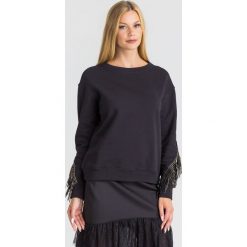 BLUZA MY TWIN Twinset. Czarne bluzy damskie Twinset, xs, z aplikacjami, z bawełny. Za 431,40 zł.