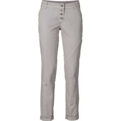 Chinosy damskie: Spodnie chino bonprix szary „used”