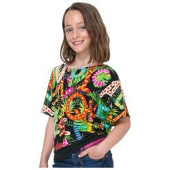 Desigual T-Shirt Dziewczęcy Swan 116 Wielokolorowy. Brązowe bluzki dziewczęce marki Desigual. W wyprzedaży za 125,00 zł.