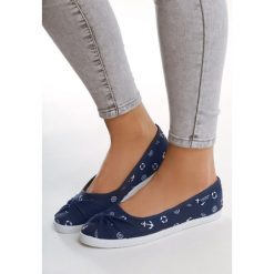 Granatowe Balerinki The Anchor. Niebieskie baleriny damskie Multu, bez wzorów, bez obcasa. Za 29,99 zł.