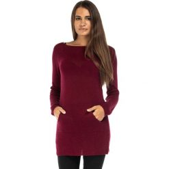 Swetry damskie: Sweter w kolorze bordowym