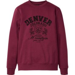 Bluza bonprix czerwony rododendron z nadrukiem. Fioletowe bluzy męskie bonprix, s, z nadrukiem, bez kołnierzyka, bez rękawów, bez kaptura. Za 74,99 zł.