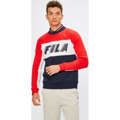 Fila - Bluza. Szare bluzy męskie rozpinane marki Fila, l, z nadrukiem, z bawełny, bez kaptura. W wyprzedaży za 279,90 zł.