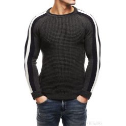 Męski sweter HOBART GRAFIT. Swetry męskie Męski sweter HOBART GRAFIT, s, bez wzorów, bez kołnierzyka, bez kaptura. W wyprzedaży za 89,00 zł.