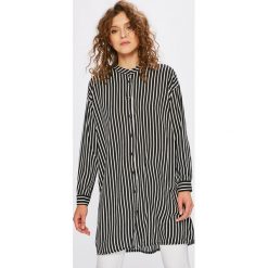 Answear - Koszula Stripes Vibes. Czarne koszule body marki ANSWEAR, s, w paski, z wiskozy, casualowe, ze stójką. W wyprzedaży za 59,90 zł.