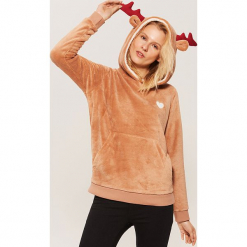Bluza renifer - Brązowy. Brązowe bluzy damskie marki House, l. Za 99,99 zł.