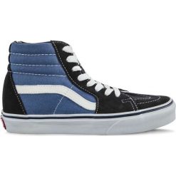 Niebieskie Buty dla Skaterów Vans Sk8 Hi NVY. Niebieskie trampki i tenisówki damskie Molly.pl, bez wzorów, z gumy, przed kolano, bez zapięcia. Za 339,00 zł.