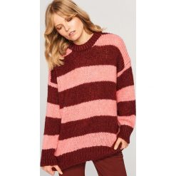 Sweter w paski - Wielobarwn. Brązowe swetry klasyczne damskie Reserved, l. Za 99,99 zł.