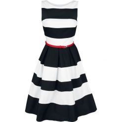 Dolly and Dotty Striped Swing Dress Sukienka czarny/biały. Białe sukienki na komunię marki Dolly and Dotty, xl, w paski, z bawełny. Za 184,90 zł.