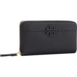Duży Portfel Damski TORY BURCH - McGraw Zip Continental Wallet 54695 Black 001. Czarne portfele damskie Tory Burch, bez wzorów, ze skóry. Za 839,00 zł.