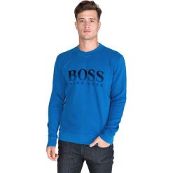 BOSS Hugo Boss Weaver Bluza Niebieski. Niebieskie bluzy męskie BOSS Hugo Boss, l, z nadrukiem, z bawełny, bez kołnierzyka, bez rękawów, bez kaptura. Za 619,95 zł.
