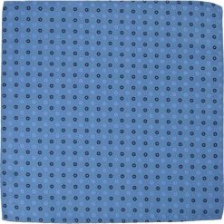 Elegancka, Męska Poszetka - ALTIES - Niebieska, Wzór w Drobne Kwiatki POSZALTTANIA0151. Niebieskie poszetki męskie Alties, w kwiaty, z materiału, eleganckie. Za 16,90 zł.