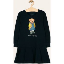 Polo Ralph Lauren - Sukienka dziecięca 128-176 cm. Niebieskie sukienki dziewczęce Polo Ralph Lauren, z nadrukiem, z bawełny, casualowe, z długim rękawem, długie, maxi, proste. Za 429,90 zł.