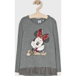 Blukids - Bluzka dziecięca Minnie Mouse 104-134 cm. Szare bluzki dziewczęce Blukids, z nadrukiem, z elastanu, z okrągłym kołnierzem, bez rękawów, bez kaptura. W wyprzedaży za 39,90 zł.