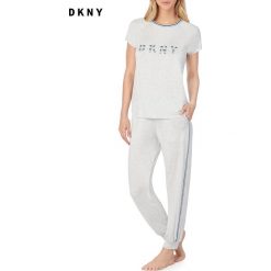 Piżama damska DKNY 12919402. Szare piżamy damskie DKNY New York, bez wzorów, bez rękawów. Za 389,00 zł.