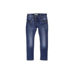 NAME IT Boys Spodnie dżinsowe RILIA medium blue denim. Niebieskie spodnie niemowlęce marki Name it, z bawełny. Za 89,00 zł.