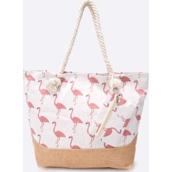 Answear - Torebka City Jungle. Torebki klasyczne damskie ANSWEAR, bez wzorów, z bawełny, casualowe, na ramię, duże, bez dodatków. Za 59,90 zł.