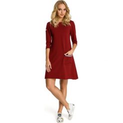 Darelle sukienka trapezowa z kieszenią - bordowa. Czerwone sukienki damskie Moe, na co dzień, s, bez wzorów, z elastanu, eleganckie, bez kołnierzyka, bez rękawów, proste. W wyprzedaży za 139,00 zł.