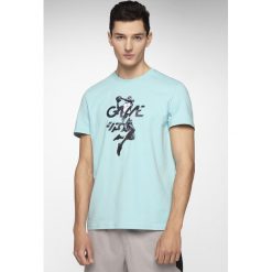 T-shirt męski TSM236 - mięta. Szare koszulki męskie 4f, m, bez wzorów, bez kołnierzyka, bez rękawów. Za 59,99 zł.