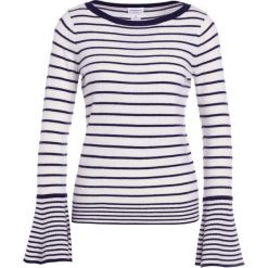 Club Monaco PORTUNA STRIPE Sweter navy/white. Białe bluzy damskie marki Club Monaco, bez wzorów, z kaszmiru, bez rękawów, bez kaptura. W wyprzedaży za 463,60 zł.