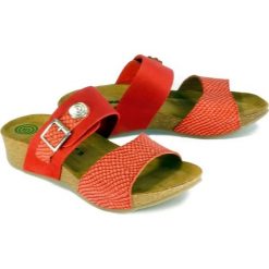 DR. BRINKMANN 701541-4 rot, klapki profilaktyczne damskie. Klapki damskie Dr. Brinkmann, bez wzorów, ze skóry, bez obcasa. Za 246,90 zł.