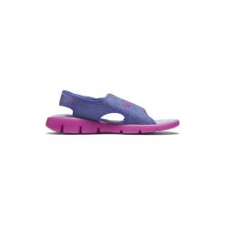 Sandały Nike Sunray Adjust 4 (PS) (386520-504). Fioletowe sandały dziewczęce marki Nike, bez zapięcia. Za 79,99 zł.