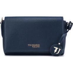Trussardi Jeans T-Easy Medium Cross body bag Niebieski. Niebieskie torebki klasyczne damskie Trussardi Jeans, w paski, z jeansu, bez dodatków. Za 524,95 zł.