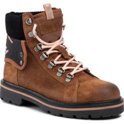 Trapery TOMMY JEANS - Reflective Detail Lace Up Boot EN0EN00625 Winter Cognac 906. Pomarańczowe trapery damskie Tommy Jeans, z jeansu, bez obcasa, bez zapięcia. W wyprzedaży za 369,00 zł.