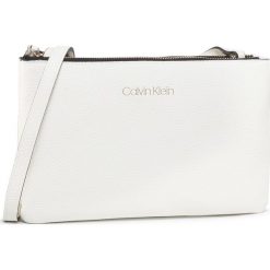 Torebka CALVIN KLEIN - Ck Everyday Duo Crossbody K60K606768 YAF. Białe listonoszki damskie Calvin Klein, bez wzorów, ze skóry ekologicznej, eleganckie, bez dodatków. Za 359,00 zł.