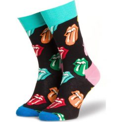 Skarpety Wysokie Unisex HAPPY SOCKS - RLS01-9300 Czarny Kolorowy. Czarne skarpetki damskie marki Happy Socks, bez wzorów, z elastanu. Za 54,90 zł.