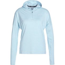 Nike Performance RUNNING HOODY DRY Koszulka sportowa ocean bliss/heather/reflective silver. Niebieskie topy sportowe damskie Nike Performance, xl, z elastanu, z długim rękawem. W wyprzedaży za 188,30 zł.