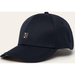 Tommy Hilfiger - Czapka. Niebieskie czapki męskie TOMMY HILFIGER, bez wzorów, z bawełny. Za 229,90 zł.