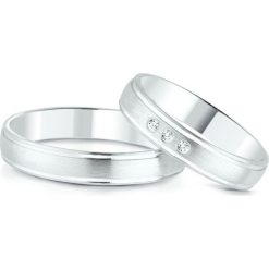 Piękne Obrączki - zestaw Białe Złoto - Grawer GRATIS - złoto białe 585. Białe obrączki damskie W.KRUK, złote. Za 1490,00 zł.