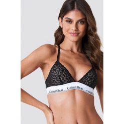 Stroje kąpielowe damskie: Calvin Klein Góra bikini Triangle Lace – Black