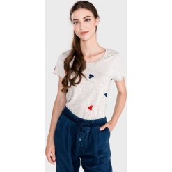 Scotch & Soda Koszulka Biały Szary. Szare bluzki damskie Scotch & Soda, l, bez wzorów, z bawełny, bez kołnierzyka, z krótkim rękawem. Za 223,95 zł.